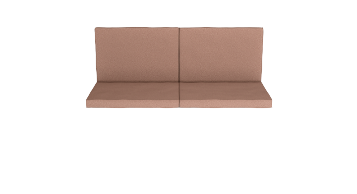 Moon Bench with drawers and cushions