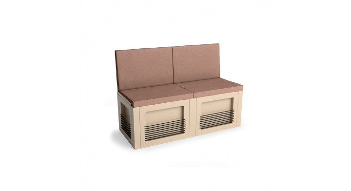 Moon Bench z gumosznurkiem i poduszkami