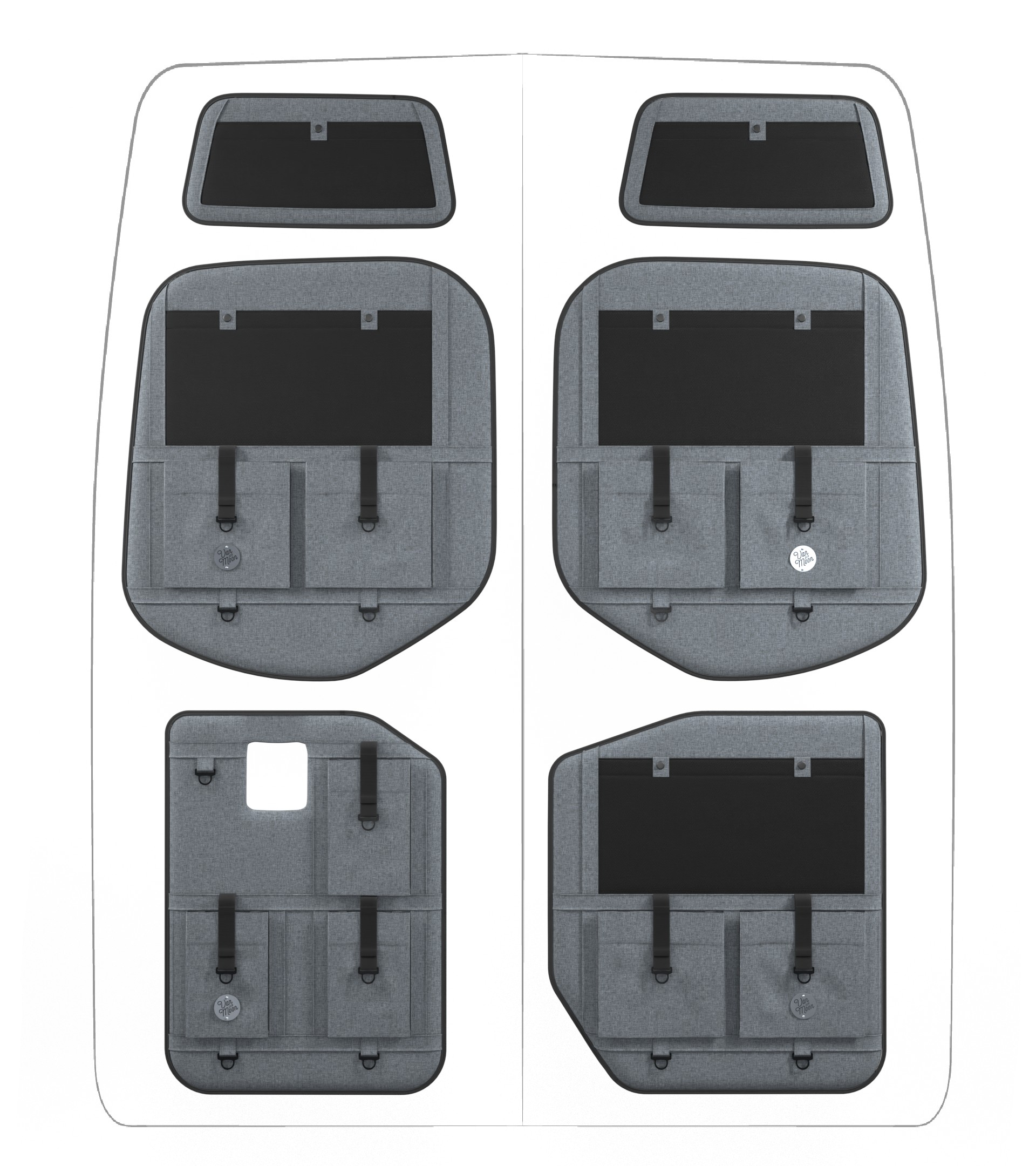 VW Crafter Barn door storage organiser camper van set 2006-2016 pockets